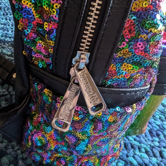 Disney Parks Rainbow Sequins Mini Back Pack - Picture 12 of 15